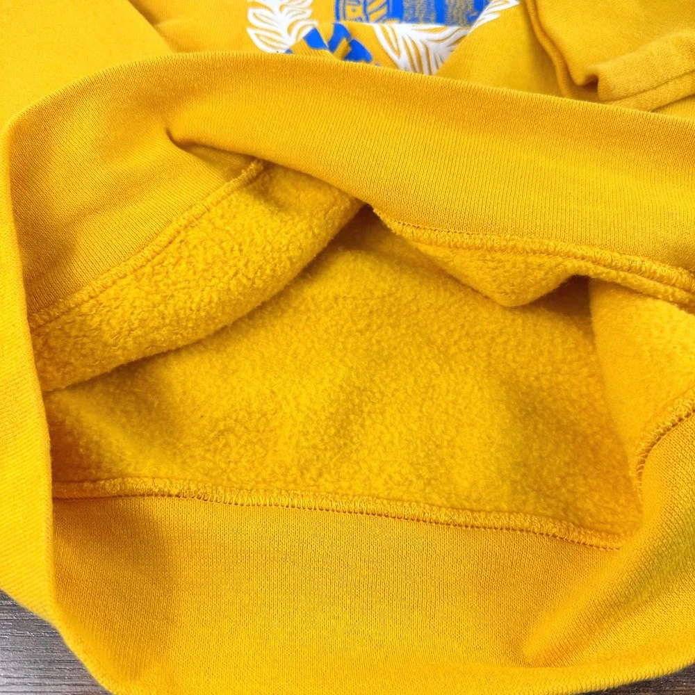 UCLA Bruins Mustard/Gold Crewneck – Russell Athletic 50/50 Cotton-Poly, Unisex S